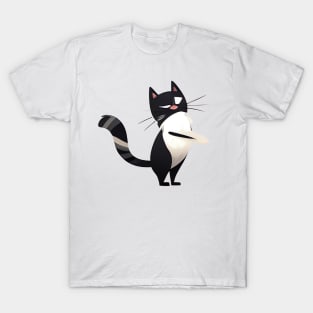 Funny Dancing Black Cat T-Shirt